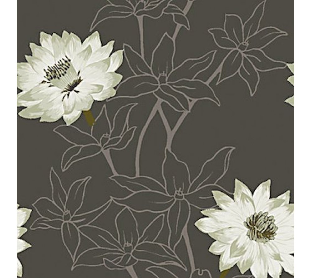 Французские обои Casamance, каталог London, артикул fleurdelotusnoir